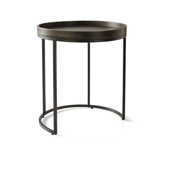 Better Homes & Gardens Tray Top Nesting Tables, Set of 2, Dark Walnut