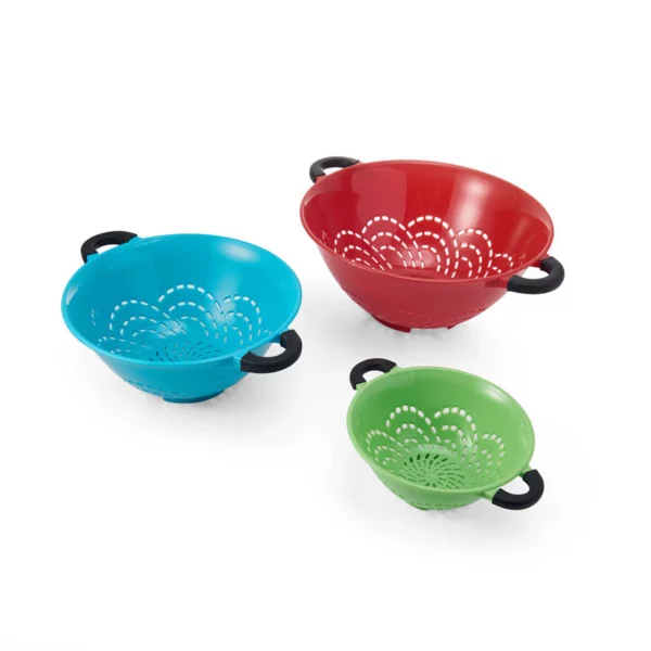 Farberware Professional Soft Grips Set of 3 Colanders in Assorted Colors
