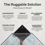 Ruggable Verena Machine Washable Farmhouse Border Area Rug 2' x 3', Dark Wood