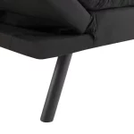 Mainstays Memory Foam Futon, Black Faux Suede Fabric