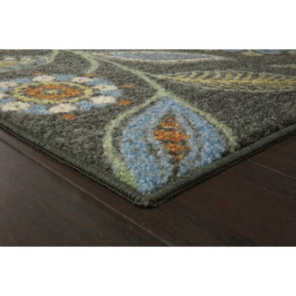 Mainstays Traditional Minerva Gray Multi Floral Area Rug, 1'8"x2'10"