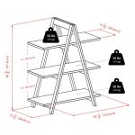 Winsome Wood Aaron 3-Tier A-Frame Shelf, Black Finish