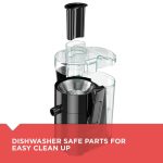 BLACK+DECKER Fruit and Vegetable Juice Extractor with Space Saving Design, Black, JE2400BD