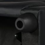 Easyfashion Faux Leather Push Back Theater Recliner, Black
