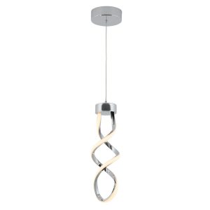 ARTIKA Swirl 13-Watt Integrated LED Chrome Mini Pendant - New