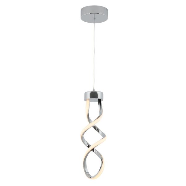 ARTIKA Swirl 13-Watt Integrated LED Chrome Mini Pendant - New