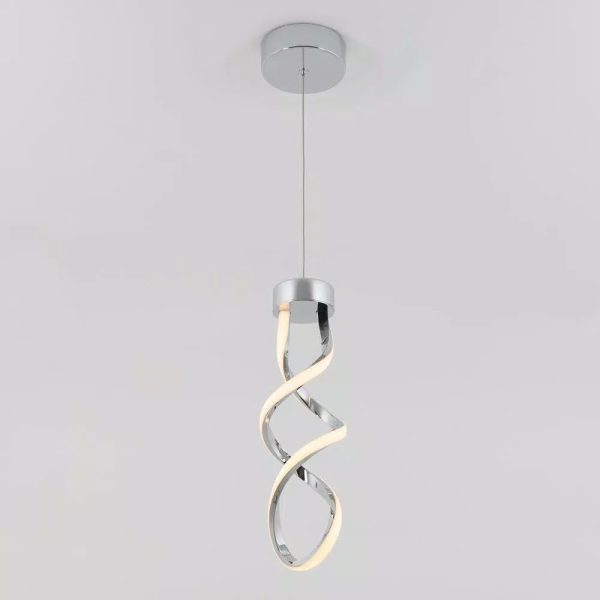 ARTIKA Swirl 13-Watt Integrated LED Chrome Mini Pendant - New