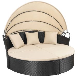 Lacoo Outdoor Patio Round Daybed img 2