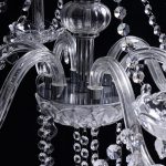 YANSUN Crystal Chandelier 6 Lights Elegant Pendant Ceiling Lamp for Dining Room Living Room Decoration with Chains
