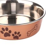 Loving Pets Bella Bowl Medium Champagne, 1.0 CT