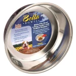 Loving Pets Bella Medium Bowl, Grape Metallic for Dogs