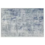 Ruggable Impasto Machine Washable Modern Gradient Area Rug 2' x 3', Blue Slate