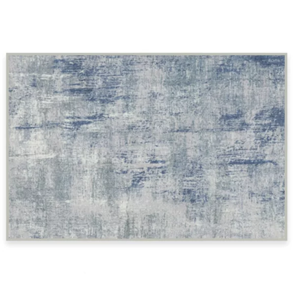 Ruggable Impasto Machine Washable Modern Gradient Area Rug 2' x 3', Blue Slate