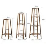 Magshion Bamboo 3 Tier Tall Plant Stand Pot Holder Small Space Table