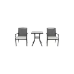 Mainstays Alexandra Square 3-Piece Outdoor Furniture Patio Bistro Set, Gray