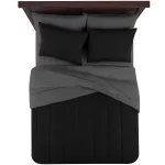 Mainstays Black 8 Piece Bed in a Bag Comforter Set With Sheets, Queen