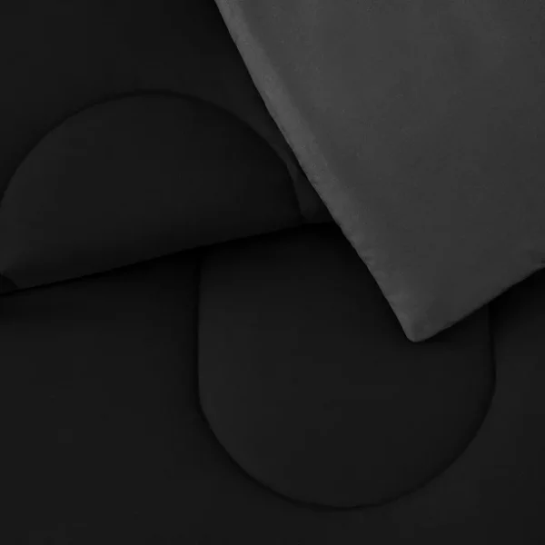 Mainstays Black 8 Piece Bed in a Bag Comforter Set With Sheets, Queen