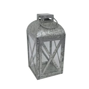 Mainstays Medium Galvanized Metal Candle Holder Lantern