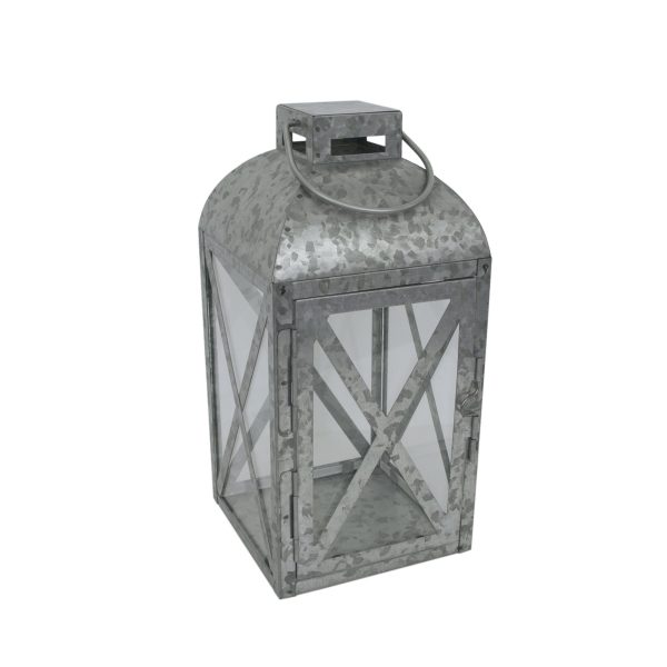 Mainstays Medium Galvanized Metal Candle Holder Lantern