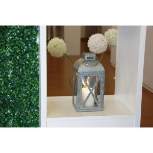 Mainstays Medium Galvanized Metal Candle Holder Lantern(1)