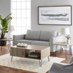 Mainstays Modern Hairpin Rectangle Coffee Table, Oak