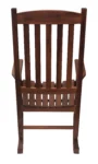 Mainstays Outdoor Wood Porch Rocking Chair, Dark Brown Color, Weather Resistant Finish