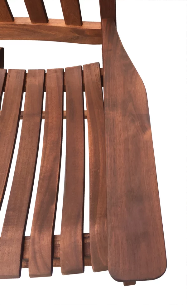 Mainstays Outdoor Wood Porch Rocking Chair, Dark Brown Color, Weather Resistant Finish