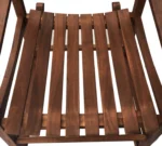 Mainstays Outdoor Wood Porch Rocking Chair, Dark Brown Color, Weather Resistant Finish