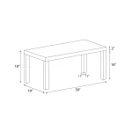 Mainstays Parsons Coffee Table, Black