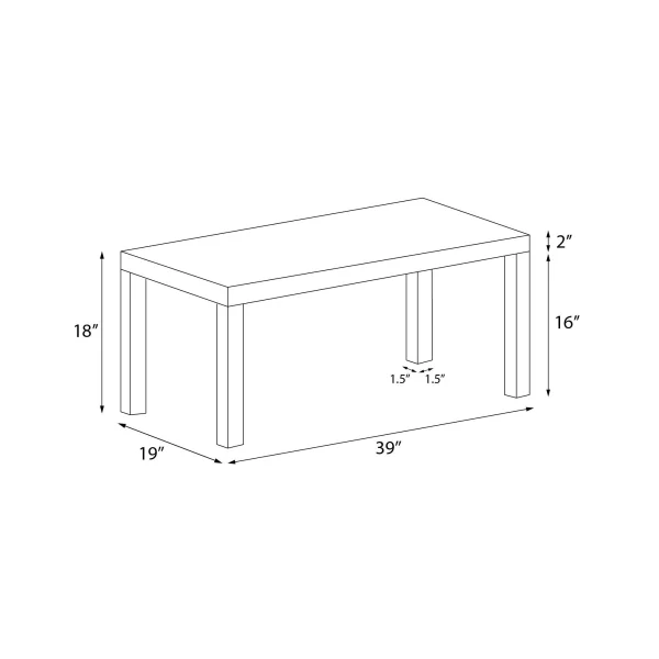 Mainstays Parsons Coffee Table, Black