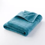 Mainstays Performance Solid 6 Piece Towel Set, Cool Water