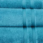 Mainstays Performance Solid 6 Piece Towel Set, Cool Water