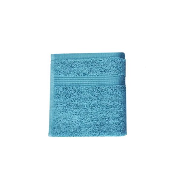 Mainstays Performance Solid 6 Piece Towel Set, Cool Water
