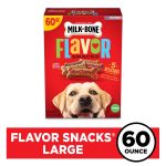 Milk-Bone Flavor Snacks Large Dog Biscuits, Flavored Crunchy Dog Treats, 60 oz.