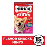 Milk-Bone Flavor Snacks Mini Dog Biscuits, Flavored Crunchy Dog Treats,15 oz.