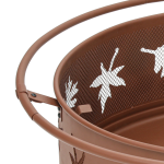 MoNiBloom 32 inch Wood Burning Fire Pit, Iron Firepit with Log Grate & Spark Screen and Poker for Patio, Backyard, Outside