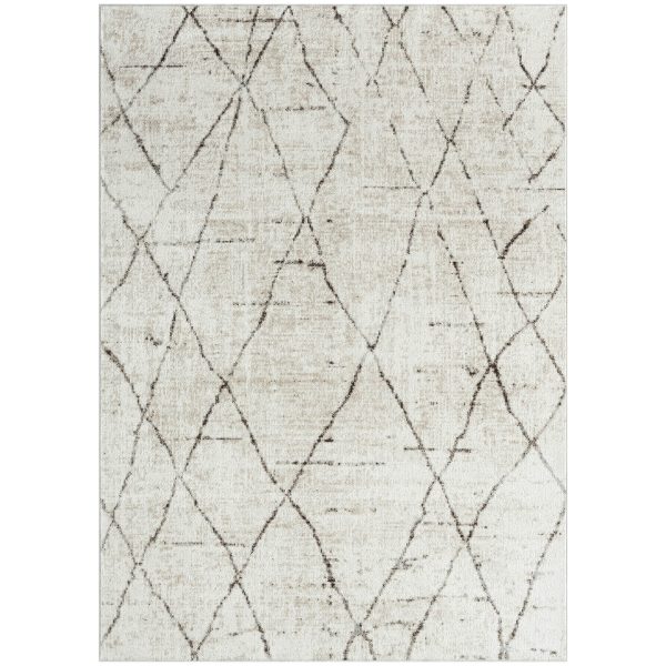 Everwash™ Treasure Alan Modern Geometric Machine Washable Area Rug, Beige/Brown, 5'2"x7'2"