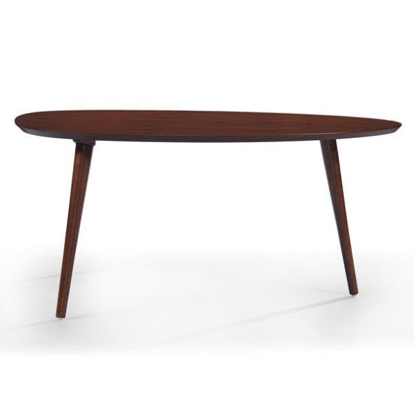 Noble House Mid-Century Modern Wood Rectangle Coffee Table, Walnut