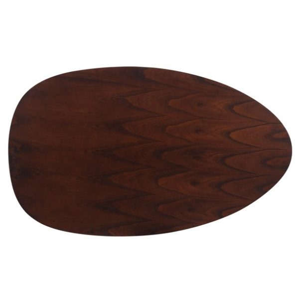 Noble House Mid-Century Modern Wood Rectangle Coffee Table, Walnut