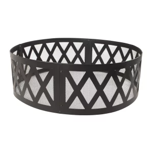 Pleasant Hearth OFW884FR Outdoor Lattice Wood Burning Fire Pit Ring