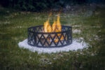 Pleasant Hearth OFW884FR Outdoor Lattice Wood Burning Fire Pit Ring