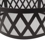 Pleasant Hearth OFW884FR Outdoor Lattice Wood Burning Fire Pit Ring