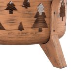 Sunjoy 30 in. Outdoor Wood-Burning Fire Pit, Patio Tree Motif Round Steel Firepit Large Fire Pits for Outside with Spark Screen and Poker
