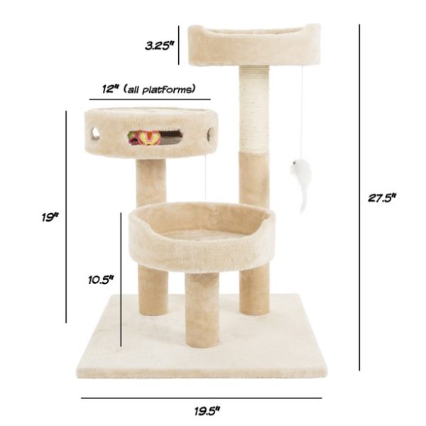 PETMAKER 27.5-in Cat Tree & Condo Scratching Post Tower