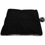 Paws & Pals Self Warming Medium Cat Pet Bed Gray Black Leopard Print (20x17.5x0.1 inches)