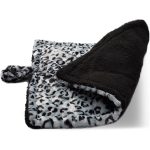 Paws & Pals Self Warming Medium Cat Pet Bed Gray Black Leopard Print (20x17.5x0.1 inches)