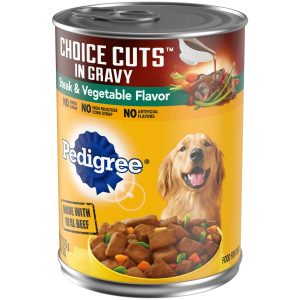 Pedigree Choice Cuts in Gravy Adult Canned Wet Dog Food Steak & Vegetable Flavor, 13.2 oz. Cans(1)