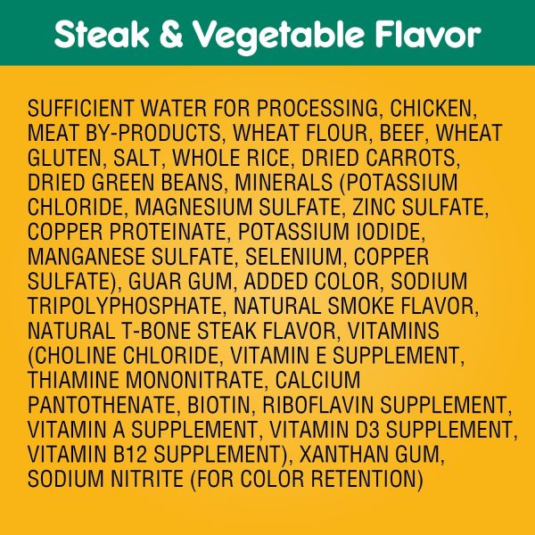 Pedigree Choice Cuts in Gravy Adult Canned Wet Dog Food Steak & Vegetable Flavor, 13.2 oz. Cans