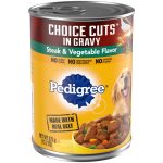 Pedigree Choice Cuts in Gravy Adult Canned Wet Dog Food Steak & Vegetable Flavor, 13.2 oz. Cans