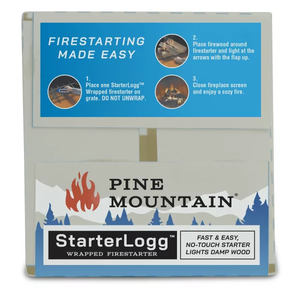 Pine Mountain ExtremeStart Wrapped Fire Starters, Firestarter for Wood Fires for Campfire, Fireplace, Wood Stove, Fire Pit, Indoor & Outdoor Use, 1 pack - 0.4 LBS